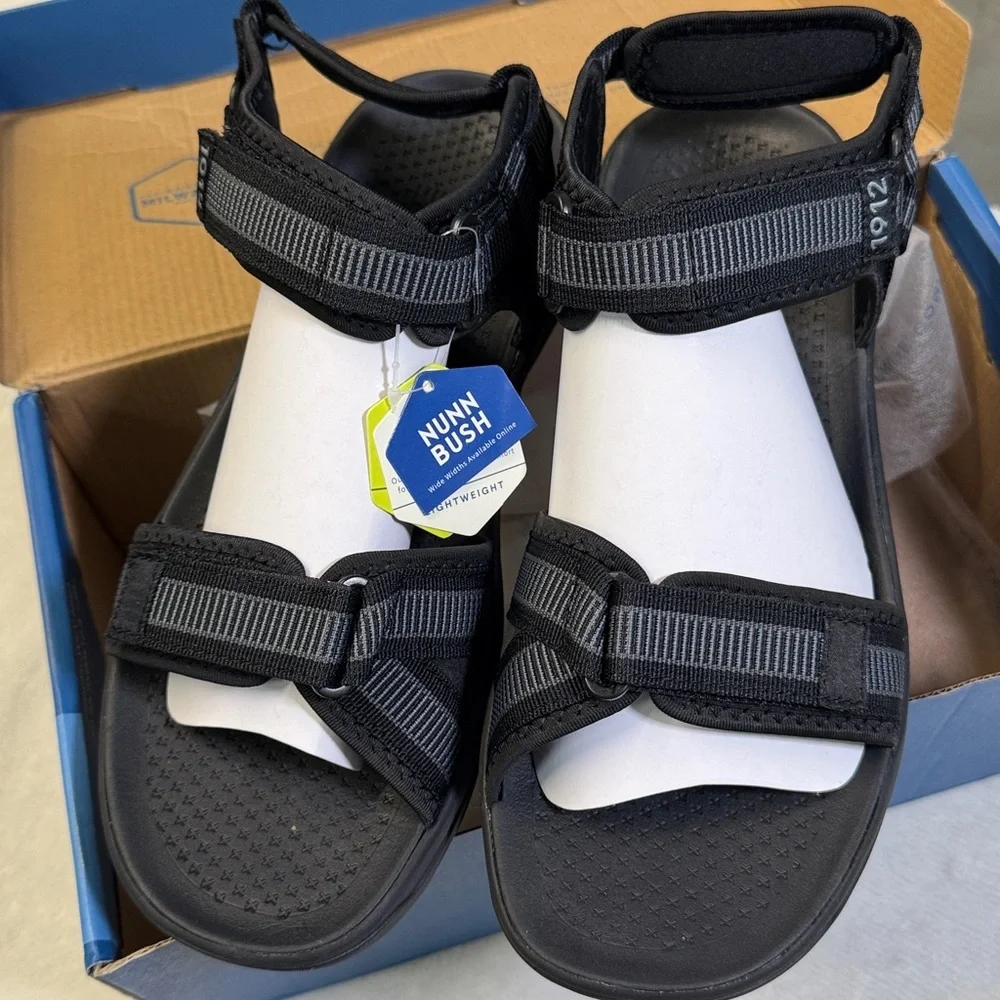 Nunn Bush Men's Huck Sport Three Strap Casual Sandal - Size 12